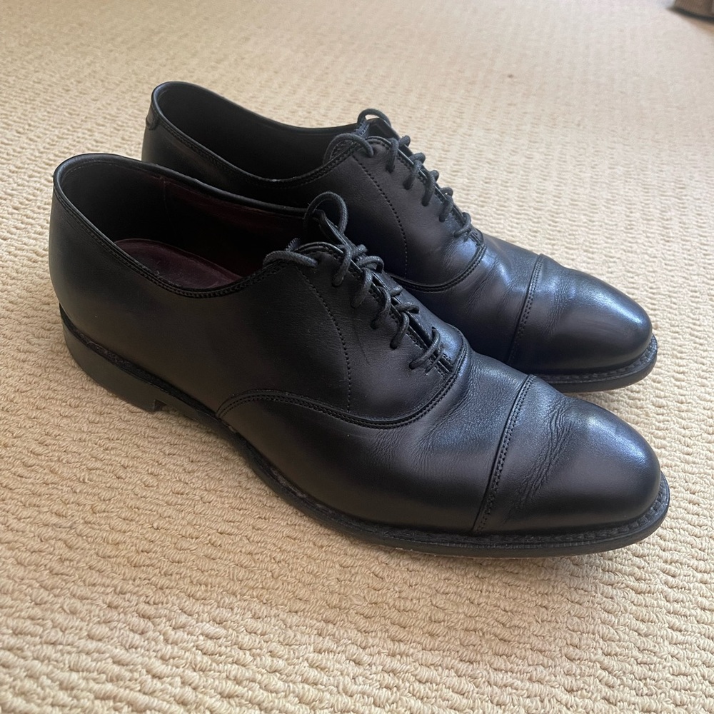 Allen Edmonds "The Hopkinson" Men's Leather Cap-toe Oxford 9.5 D Black USA.
